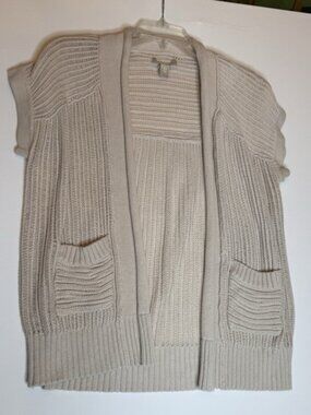 Banana Republic Women's Cardigan Sweater Short Sleeve Beige Size XS